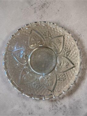 🫶🏻 Vintage Kim Indonesia Clear Glass Candy Dish Fleur Hearts